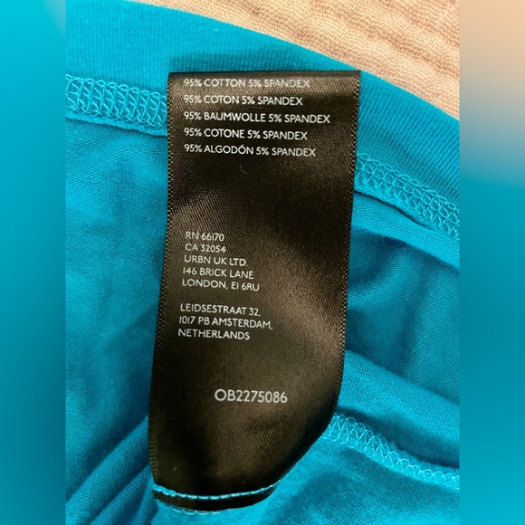 NWT Anthropologie Pilcro Turquoise, Cotton, Halter Top. Super Cute! Medium - Picture 5 of 6